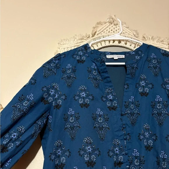 Baltic Born Mira Midi Dress Deep Blue Print - Picture 4 of 5